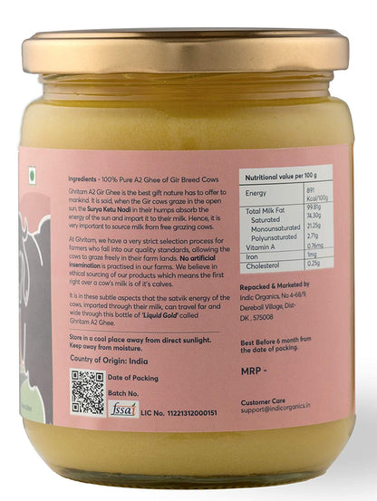 Indic Organics Ghritam Vedic A2 Gir Ghee