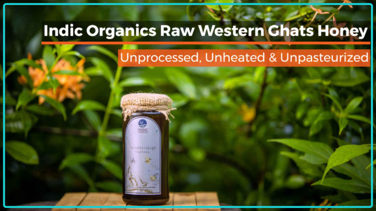 Indic Organics Western Ghats Raw Honey | Wild-Flower, Unprocessed, Unheated & Unpasteurized