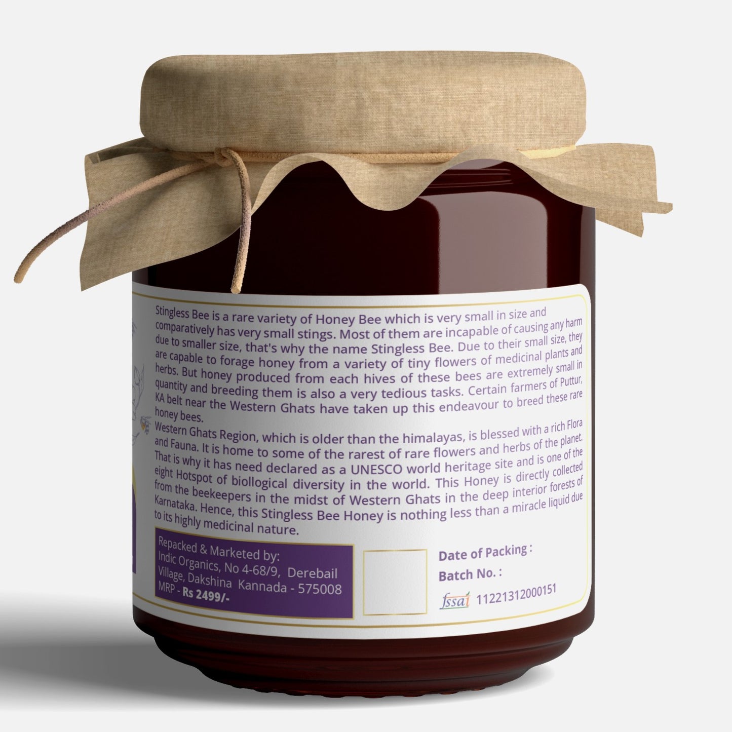 Stingless Bee Honey from Western Ghats of Karnataka - Cheruthen Honey