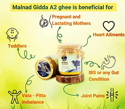 Indic Organics Ghritam Vedic Malnad Gidda A2 Ghee